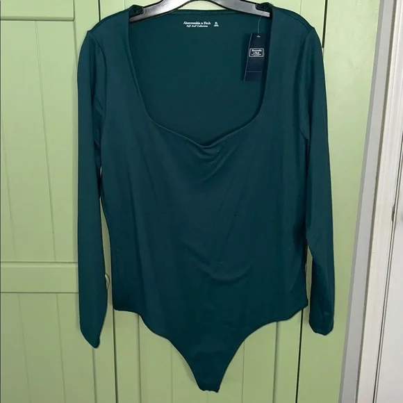 Abercrombie & Fitch Teal Long Sleeve Bodysuit - Picture 1 of 2